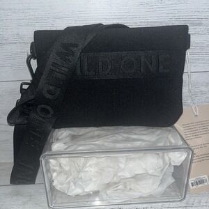 WILD ONE Recycled Knit Everyday‎ Dog Walk Treat Pouch BLACK NWT